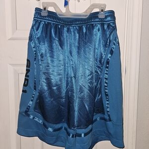 And1 Shiny Blue Athletic Shorts
